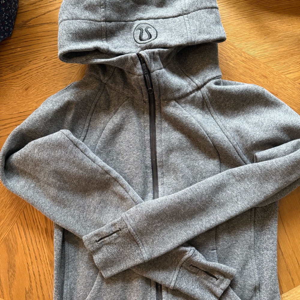 Lululemon Gray Zip-Up Scuba Hoodie
